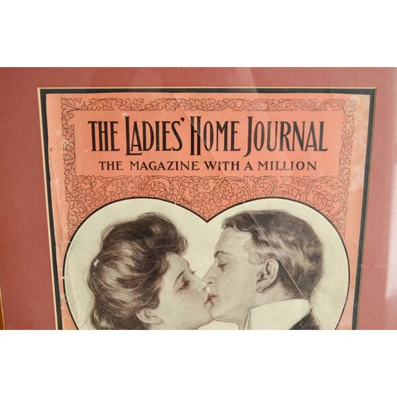 1904 Ladie's Home Journal February Front Cover Antique Framed - Picture 4 of 6